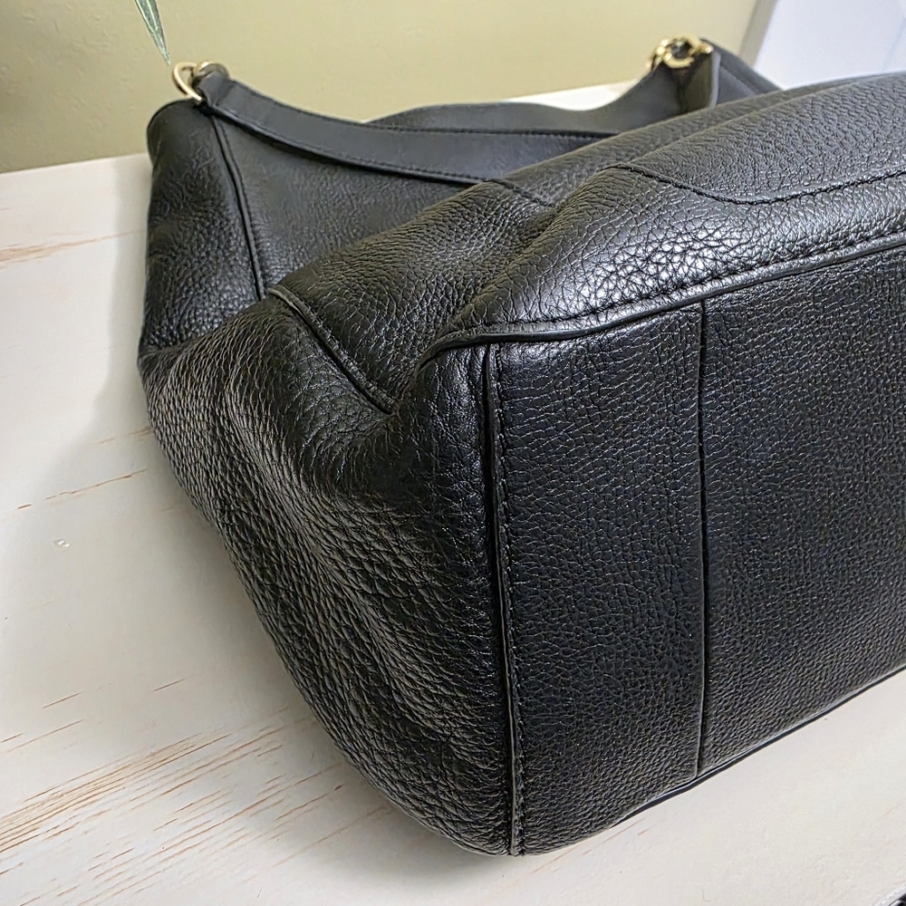 Tory Burch | Britten Black Leather Hobo Bag - Picture 7 of 16
